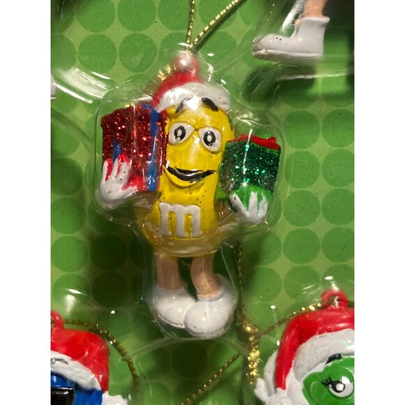 M&M Christmas Ornament Set By Kurt S. Adler 5 Piece Holiday Decoration - Picture 4 of 12